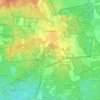 Topografische kaart Garderen, hoogte, reliëf