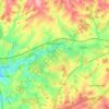 Topografische kaart Overton, hoogte, reliëf