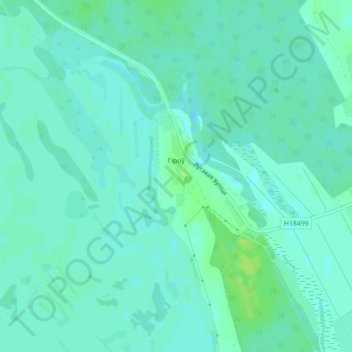 Topografische kaart Гиров, hoogte, reliëf