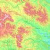 Topografische kaart okres Sabinov, hoogte, reliëf