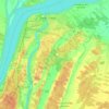 Topografische kaart Sorel-Tracy, hoogte, reliëf