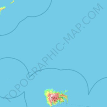 Topografische kaart Taiohae, hoogte, reliëf