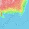 Topografische kaart Blekinge län, hoogte, reliëf