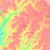 Topografische kaart Sioux County, hoogte, reliëf
