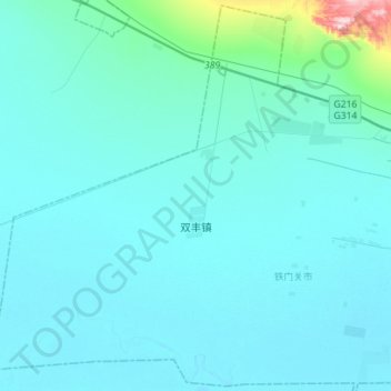 Topografische kaart 双丰镇, hoogte, reliëf
