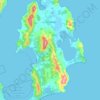 Topografische kaart Sandford, hoogte, reliëf