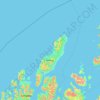 Topografische kaart Andøy, hoogte, reliëf