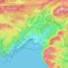 Topografische kaart Cassis, hoogte, reliëf