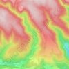 Topografische kaart Caudebronde, hoogte, reliëf