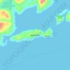 Topografische kaart Keats Island, hoogte, reliëf