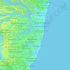 Topografische kaart Região de Jacaraípe e Manguinhos, hoogte, reliëf
