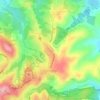 Topografische kaart Avonsleigh, hoogte, reliëf