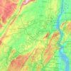 Topografische kaart Orange County, hoogte, reliëf