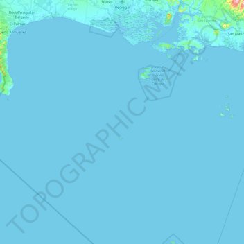 Topografische kaart Pedregal, hoogte, reliëf