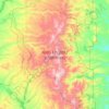 Topografische kaart Aldo Leopold Wilderness, hoogte, reliëf