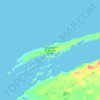 Topografische kaart Long Island, hoogte, reliëf