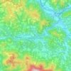 Topografische kaart Ravne na Koroškem, hoogte, reliëf