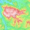 Topografische kaart Tennengebirge, hoogte, reliëf