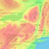 Topografische kaart New York, hoogte, reliëf