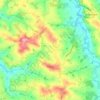 Topografische kaart Fieux, hoogte, reliëf