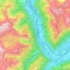 Topografische kaart Evionnaz, hoogte, reliëf