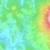 Topografische kaart Montclar, hoogte, reliëf