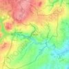 Topografische kaart Trévron, hoogte, reliëf