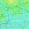 Topografische kaart London, hoogte, reliëf