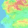 Topografische kaart Igrèsias/Iglesias, hoogte, reliëf