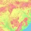 Topografische kaart Chhattisgarh, hoogte, reliëf