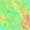 Topografische kaart Umbria, hoogte, reliëf