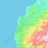 Topografische kaart District de Batroun, hoogte, reliëf