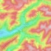 Topografische kaart Cornimont, hoogte, reliëf