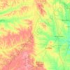 Topografische kaart Tombigbee National Forest, hoogte, reliëf