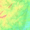 Topografische kaart Pittsylvania County, hoogte, reliëf