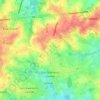 Topografische kaart Sint-Martens-Lennik, hoogte, reliëf