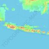 Topografische kaart Jawa, hoogte, reliëf