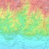 Topografische kaart Koshi, hoogte, reliëf