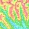 Topografische kaart Weißpriach, hoogte, reliëf