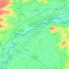 Topografische kaart Komen-Waasten, hoogte, reliëf