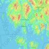 Topografische kaart Fredrikstad, hoogte, reliëf