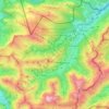 Topografische kaart Kleinwalsertal, hoogte, reliëf
