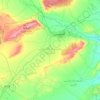 Topografische kaart Délégation Kasserine Sud, hoogte, reliëf