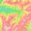 Topografische kaart Arosa, hoogte, reliëf