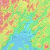 Topografische kaart Hiroshima, hoogte, reliëf