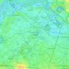 Topografische kaart Puurs-Sint-Amands, hoogte, reliëf