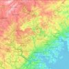 Topografische kaart Comté de Baltimore, hoogte, reliëf