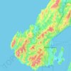 Topografische kaart Wellington City, hoogte, reliëf