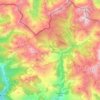 Topografische kaart Gistaín/Chistén, hoogte, reliëf