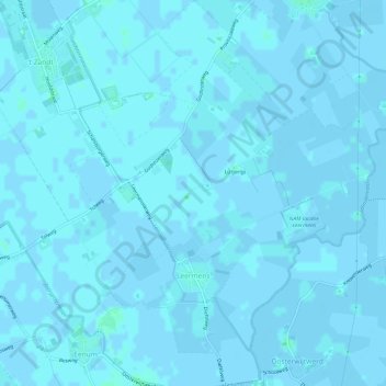 Topografische kaart Leermens, hoogte, reliëf